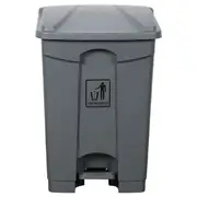 Cleanlink 45L Rubbish Bin Garbage Waste Trash Can w/ Foot Pedal Lid Cover Grey