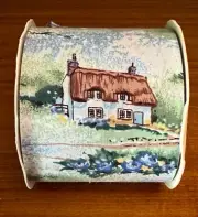 Vintage WFR Fabric Ribbon "Bed & Breakfast" Cottages ~ 2-5/8" x 9 Ft. (3 Yards)