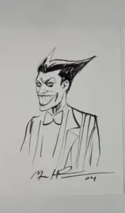 Mike Huddleston Original Art Sketch Joker Pencils Inks 8.5x11