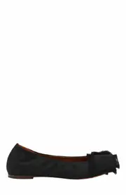 Lanvin Ballerina Flat With A Satin Bow in Black at Nordstrom, Size 40