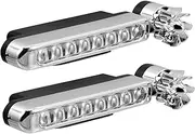 COOLHIYA 2pcs Wind Power Auto Running Lights Led Daytime Running Lights for Cars Trucks Motorcycles Bracket Easy Installation No Wires Batteries Required