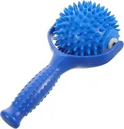 Multi Functional Yoga Massage Tool with Handle Portable Handheld Massager for Muscle Relief Relaxation Fitness Ball for Back and Shoulder Massage Durable Manual Roller
