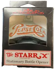 NEW Starr "X" Pepsi-Cola Stationary Bottle Opener- Wall Mounted Metal in Box