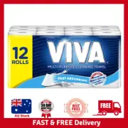 Pack of 12 Viva Paper Towel White ,12 Rolls 60 Sheets Per Roll | FREE SHIPPING