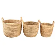 Set of 3 Toni Water Hyacinth Baskets