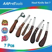 AA PRO : HOOF KNIFE SET 7 HOOF KNIVES WIDE & NARROW OVAL BLADE SHEEP DOUBLE EDGE