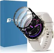 【3 Pack】T Tersely Screen Protector for Garmin Venu 3S 41mm Ultra Clear PMMA Curved Film, Protective Full Coverage PET Film Accessories Compatible with Garmin Venu 3s