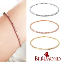 在飛比找momo購物網優惠-【BRILLMOND JEWELRY】真鑽手鍊1克拉18K金