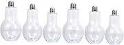 Ipetboom 2sets Creative Colored Light Bulb Bottle Landscape Ornament for Desktop Fish Tank Decor Warm Light Effect Wireless Decoration