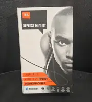 JBL Reflect Mini Wired In Ear Sport Headphones, Black - New In Box
