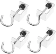LAPYAPPE 4Pcs Desk Hooks for Headphones and Bags Removable Purse Hanger Heavy Duty Edge Mount Clamp Versatile Storage for Office Home and Classroom Use