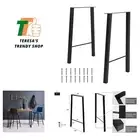 40" Metal Dining Bar Table Desk Legs, Heavy Duty Home DIY Furniture Legs, Bla...