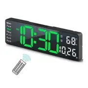 13Inch Display LED Digital Wall Clock Remote Control Table Alarm Clock4545