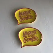 2 Jewelry Trays Benefit Laughter is the Best Cosmetic Ring Trinket Dish Ceramic