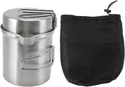 Wood Stove Cooking Pot Set Premium Stainless Steel Outdoor Windproof Portable Camping Cookware for Hiking Camping RV Travel Cooking