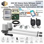Double Swing Electric Gate Opener Automatic Motor Remote Control Smart WiFi Kit