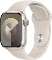 Apple Watch Series 9 [GPS, 41MM] Starlight Aluminium Case with Starlight Sport Band (Renewed)
