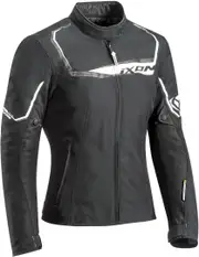 Ixon Challenge Ladies Motorcycle Textile Jacket, black-white, Size XS for Women Black White