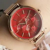 在飛比找PChome24h購物優惠-RELAX TIME 經典三眼米蘭帶手錶-東京紅 RT-79