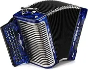 Hohner Corona II Xtreme Diatonic Accordion - Keys of F/Bb/Eb - Pearl Dark Blue