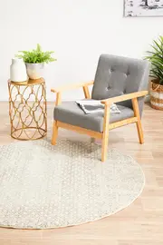 Abode Rug Culture Grey Scandi Round Rug