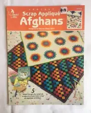 Scrap Applique Afghans. crochet instruction & pattern book. New