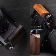 L Wood Hand Grip Holder For Arca /Nikon ZF zf Camera Aluminum Alloy Baseplate