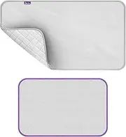 The Quilted Bear Travel Ironing Mat & Iron Mesh Cloth - Portable Ironing Board Travel Table Mat for Mini Steam Iron with Ironing Scorch Mesh Included (19" x 33")