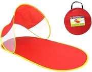 kokiya Beach Tent Sun Protection Small Tent for Face Head Beach Shelter for Camping, Red