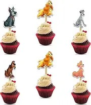 Lady and Tramp cupcake topper