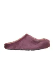 Marni Fluffy Slip-On Flat Mules 35,36,37.5,37,38.5,38,39.5,39,40,41 Red