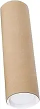 Eigell 76mm Mailing Tubes with Caps Poster Carrying Box Durable Kraft Poster Tube Round Kraft Paper Tube for Poster Art Packaging Storage Container, 60cm