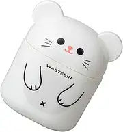 MAGICLULU Desktop Trash Can with Lid Cute Cartoon Design Small Waste Basket for Bedroom Bathroom Office Space Saving Plastic Waste Bin