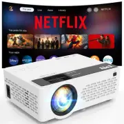 【Netflix-Officially-Licensed】Mini Projector with WiFi and bluetooth, 1080P Fu...