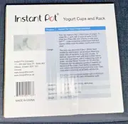 INSTANT POT Instapot Yogurt Pudding Custard Cups & Sterilization Rack Accessory