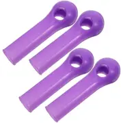 4 Pcs Broom Handle Reaching Pole End Cap Dustpan Replacement Attachment