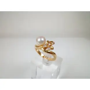 [卡貝拉精品交流] MIKIMOTO 御本木 天然真珠戒指 18k金 珍珠戒指 專櫃正品