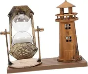Toyvian Hourglass Ornaments Vintage Decor Home Decor Hourglass Sand Clock Decorative Desktop Hourglass Engraved Brass Hourglass Timer Plastic Golden