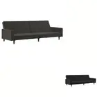 2-Seater Sofa Bed Loveseat Convertible Settee Couch Living Room Velvet vidaXL