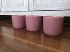 Kmart Pastel Pink Ceramic Candle Pots x 3 for $10, Brand New! Odourless Scent!
