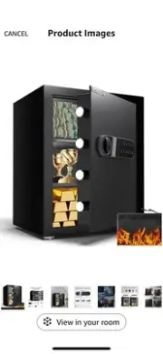 NovaSafe Home Safe Box with Key & Fireproof Waterproof Bag, 2.0 Cu Ft Money Safe