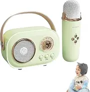 Portable Karaoke, Small Karaoke Speaker with Microphone, Portable Karaoke Machine with Voice Changing Effects for Kids, Ideal for Outdoor and Home Parties
