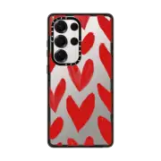 Galaxy S25 Ultra Impact Case Red Hearts