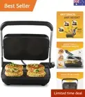 Café Style 4-Slice Sandwich Press and Maker| AnyHeightâ„¢ Control for Fritter...