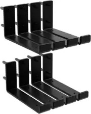 8 Pack - 7.25"L X 4"H X 1.5"W Shelf Bracket, 1/5” Thick Iron Metal Wall Floating