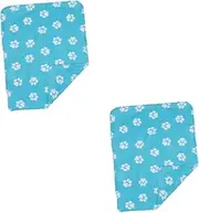 BESPORTBLE Pcs Pet Bed Blanket Double-Sided Fleece for Pets Dog Cat Animal Cozy and Decorative Blue White Paws