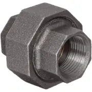 Anvil 8700163556, Malleable Iron Pipe Fitting, Union, 1-1/4" NPT Female,