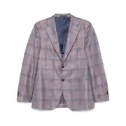 [Caruso] Caruso Plaid-check Blazer 50 IT PURPLE/BLUE