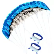 1.8m BULE Dual Line Parafoil Parachute Stunt Sport Beach Outdoor Toys kite NEW