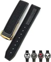 [KAVJU] 19mm 20mm 21mm 22mm Rubber Soft Watch Bands For Omega Speedmaster AT150 Seamaster 300 Seamaster Bracelet Strap
